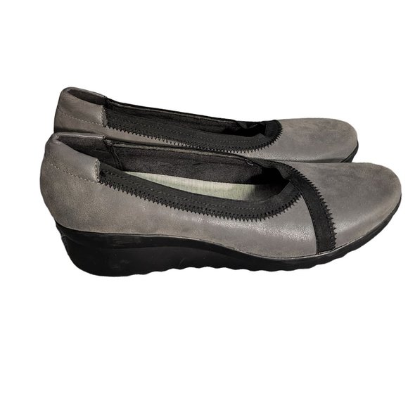 Clarks Cadell Dash Cloudsteppers Womens Size 7.5 M Cushion Rubber Wedge Gray Com - Picture 3 of 10